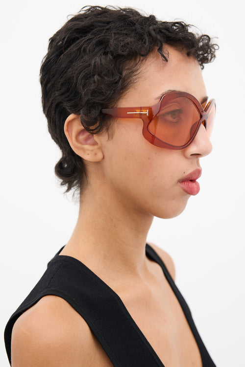 Tom Ford Orange TF903 Butterfly Sunglasses