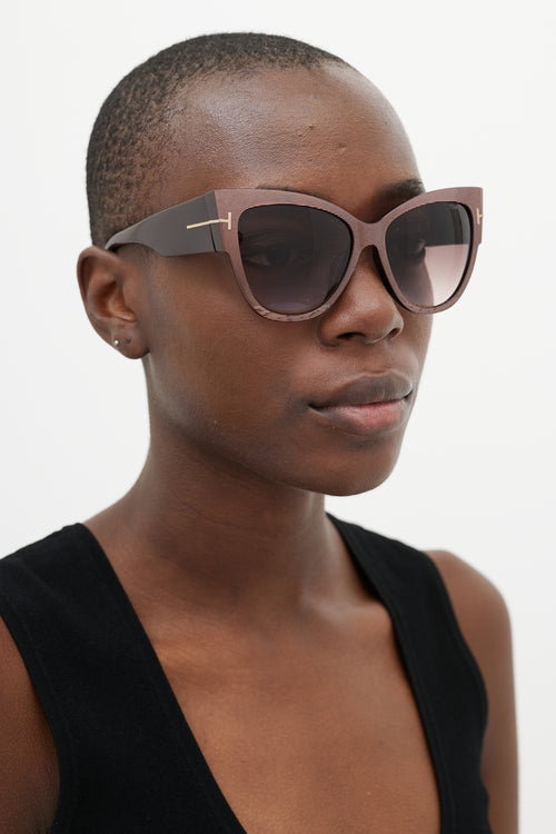 Tom Ford Pink 
Burgundy Anoushka Sunglasses