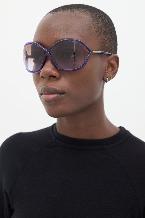 Tom Ford Purple Whitney TF9 Round Sunglasses