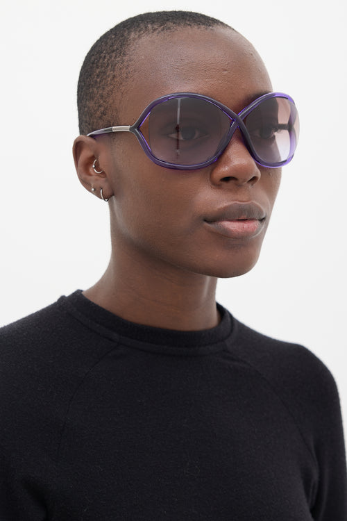 Tom Ford Purple Whitney TF9 Round Sunglasses