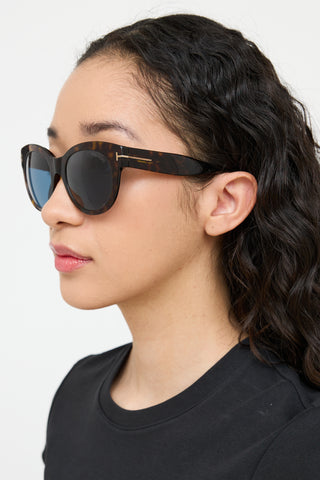 Tom Ford Brown Marble TF741 Lou Sunglasses