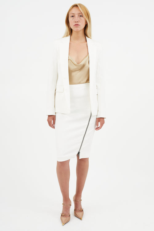 Tom Ford White Crepe Two Piece Suit