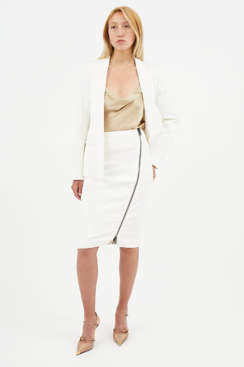 Tom Ford White Crepe Two Piece Suit