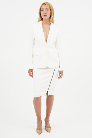 Tom Ford White Crepe Two Piece Suit