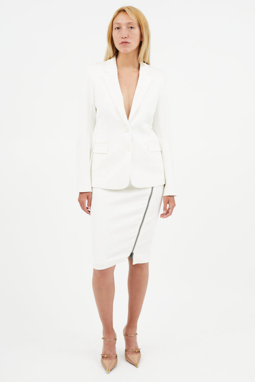 Tom Ford White Crepe Two Piece Suit