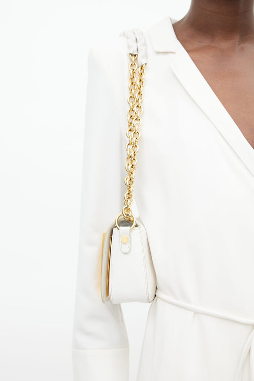 Tom Ford White 
Gold Small Natalia Shoulder Bag