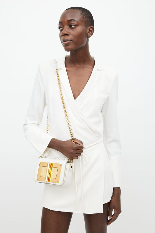 Tom Ford White 
Gold Small Natalia Shoulder Bag