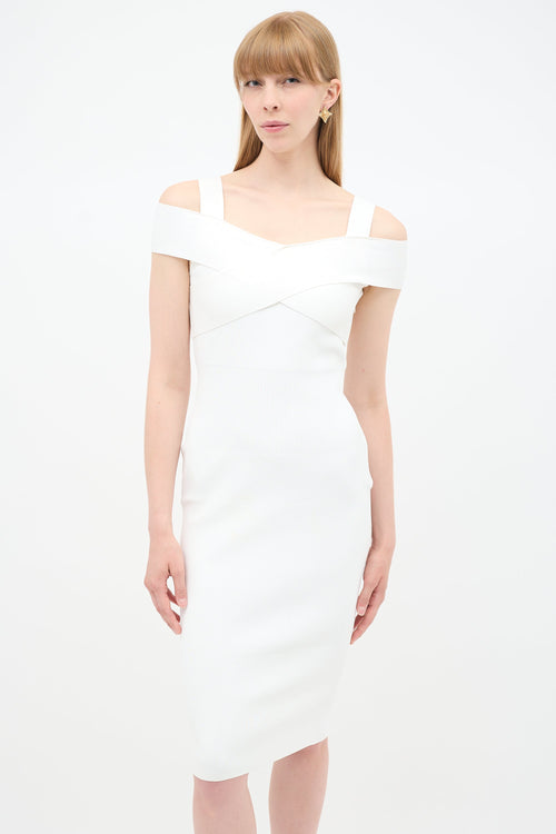 Tom Ford White Ribbed Knit Dress