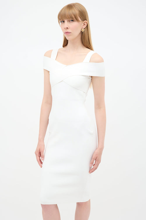 Tom Ford White Ribbed Knit Dress