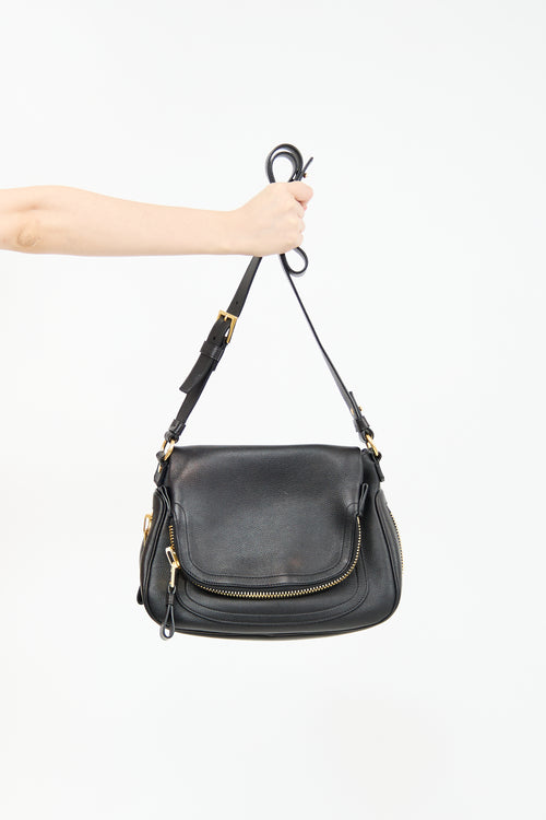 Tom Ford Black Leather Medium Jennifer Bag