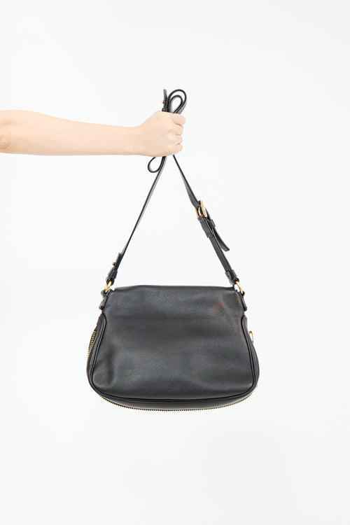 Tom Ford Black Leather Medium Jennifer Bag