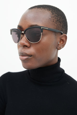 Tom Ford Black TF368 Clubmaster Sunglasses