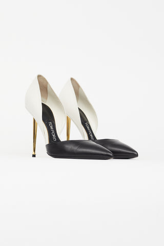 Tom Ford Black 
White D
Orsay Pump