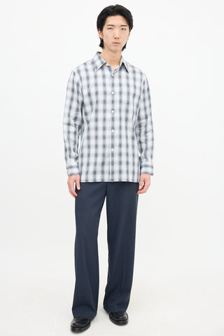 Tom Ford Check Point Collar Shirt