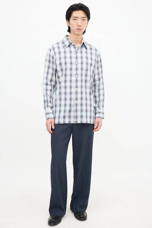 Tom Ford Check Point Collar Shirt