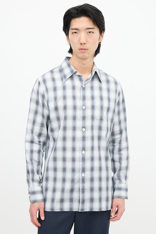 Tom Ford Check Point Collar Shirt