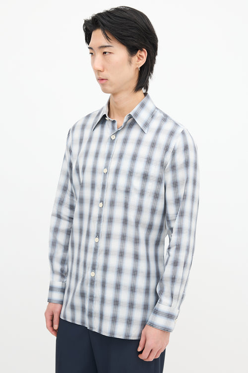 Tom Ford Check Point Collar Shirt