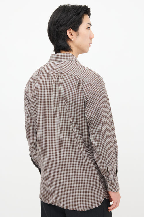 Tom Ford Gingham Point Collar Shirt