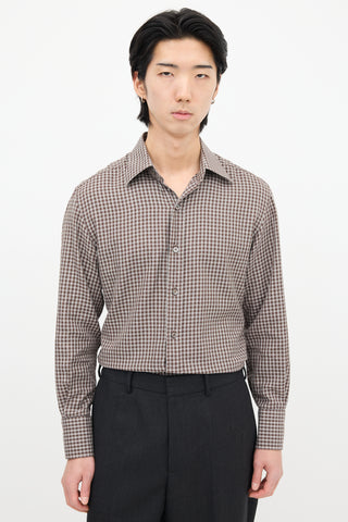 Tom Ford Gingham Point Collar Shirt