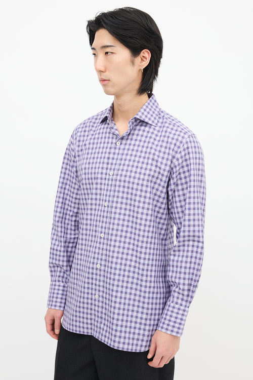 Tom Ford Gingham Spread Collar Shirt