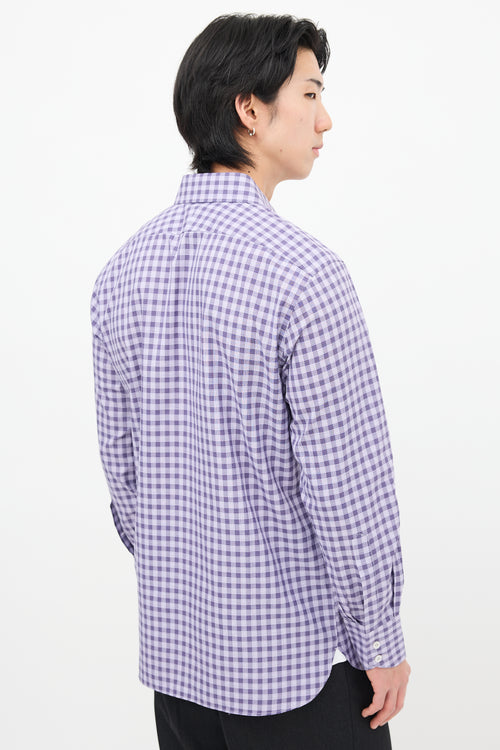 Tom Ford Gingham Spread Collar Shirt