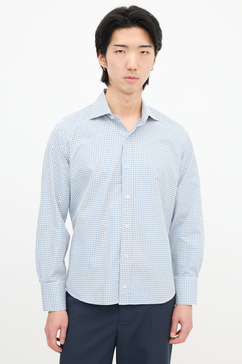 Tom Ford Gingham Spread Collar Shirt