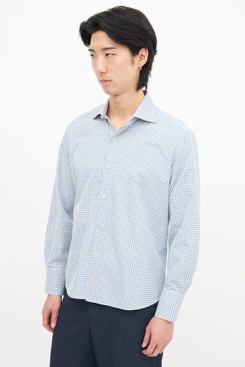 Tom Ford Gingham Spread Collar Shirt