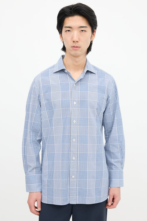 Tom Ford Glen Check Spread Collar Shirt