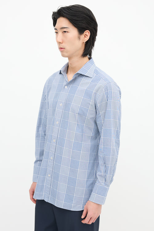 Tom Ford Glen Check Spread Collar Shirt