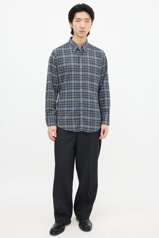 Tom Ford Plaid Flannel Button Down Shirt