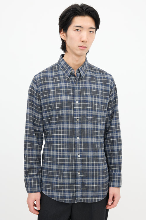 Tom Ford Plaid Flannel Button Down Shirt