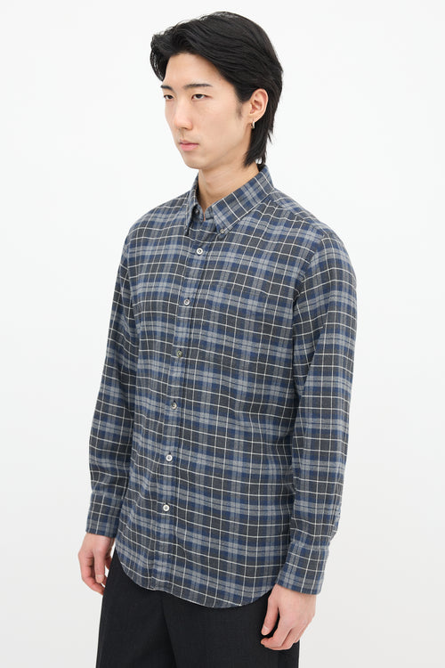 Tom Ford Plaid Flannel Button Down Shirt