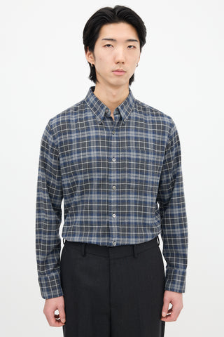 Tom Ford Plaid Flannel Button Down Shirt