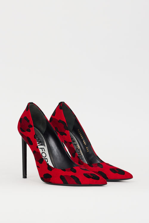 Tom Ford Red Printed Heel