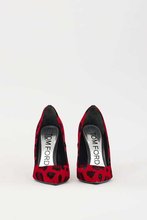 Tom Ford Red Printed Heel