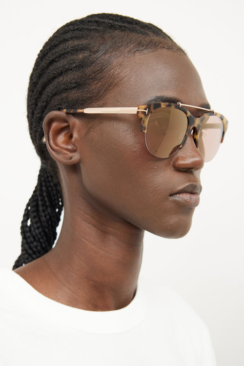 Tom Ford Tortoise Adrenne Sunglasses