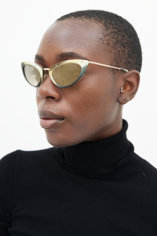 Tom Ford Yellow 
Black TF349 Cateye Sunglasses