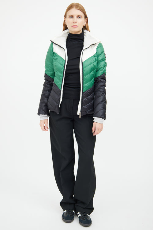 Green 
Black Quilted Jacket