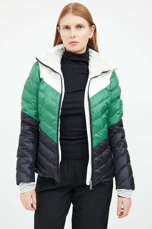 Green 
Black Quilted Jacket