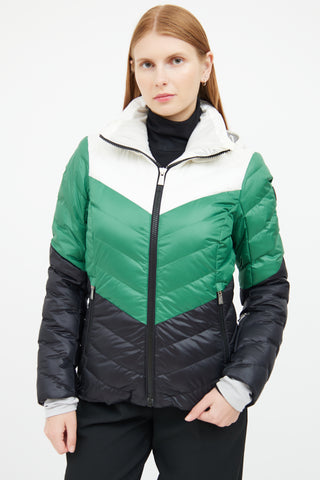 Green 
Black Quilted Jacket