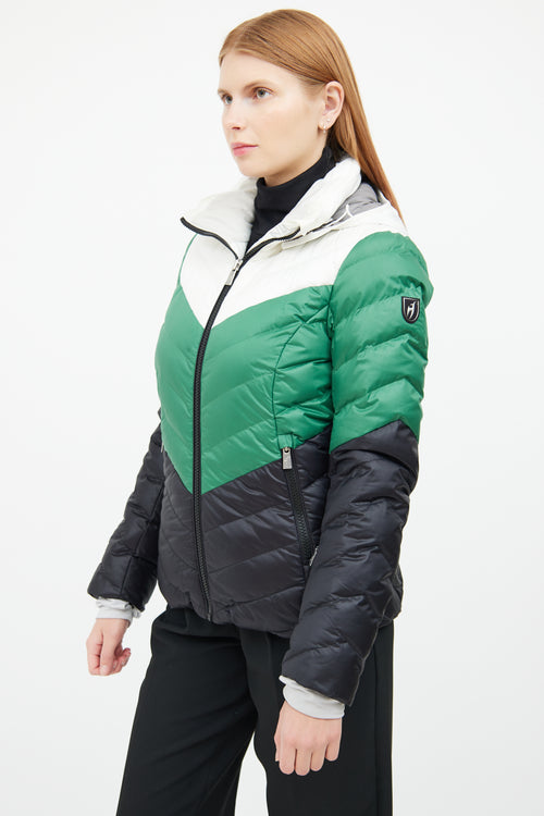 Green 
Black Quilted Jacket