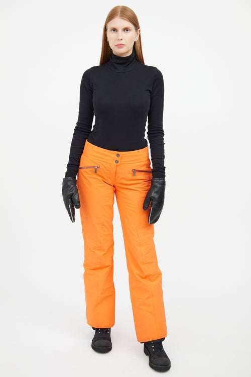 Toni Sailer Neon Orange Lined Ski Pant