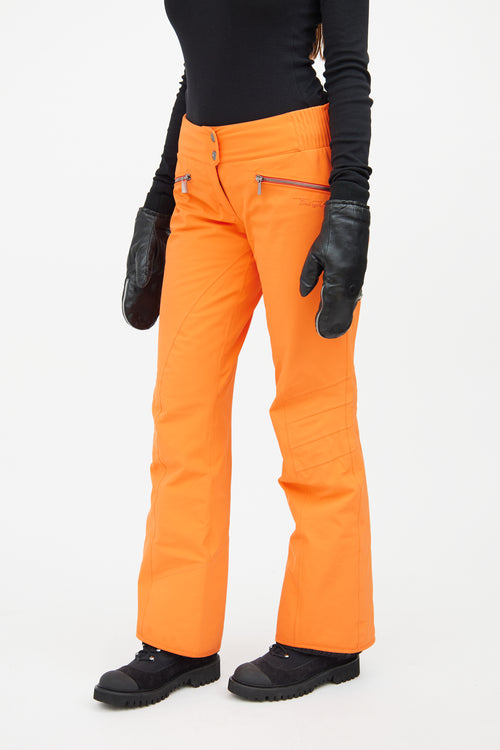 Toni Sailer Neon Orange Lined Ski Pant