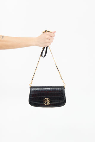 Tory Burch Embossed Leather Britten Bag