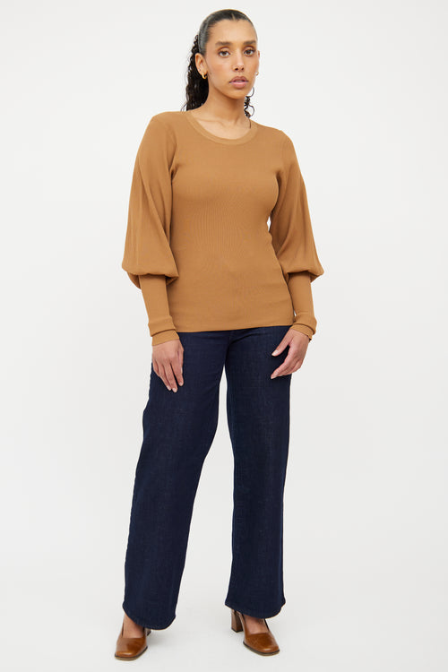 Totême Tan Vignola Ribbed Sweater