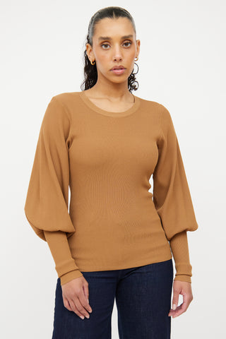 Totême Tan Vignola Ribbed Sweater