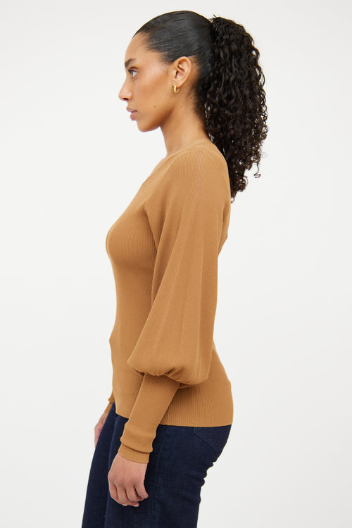 Totême Tan Vignola Ribbed Sweater