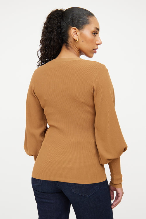 Totême Tan Vignola Ribbed Sweater