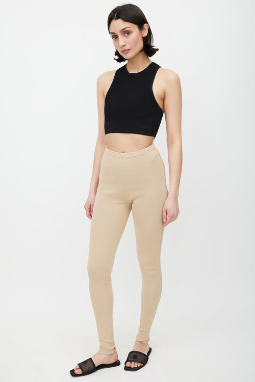 Totême Beige Compact Knit Legging