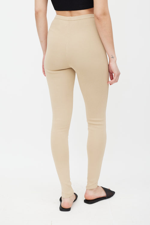 Totême Beige Compact Knit Legging